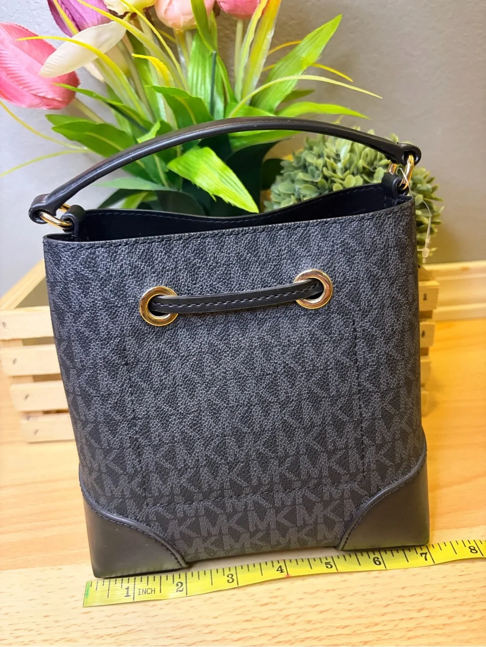 Michael Kors Black Mercer Small Bucket Crossbody Bag